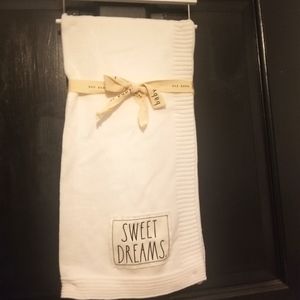 Rae Dunn "Sweet Dreams" knit baby blanket